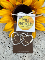 Two Toned Heart Earrings