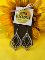 Patina Three Row Ellipse Earrings