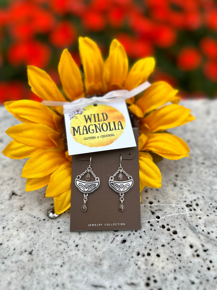Victorian Drop Silver Earrings