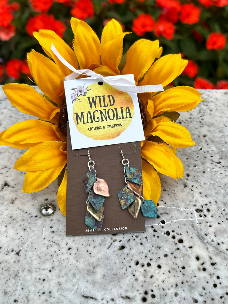 Patina Mixed Dropped Earrings