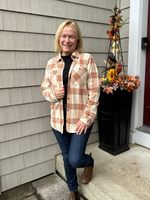 Lewis Top in Rust Ivory Plaid