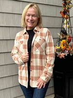 Lewis Top in Rust Ivory Plaid