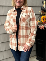 Lewis Top in Rust Ivory Plaid