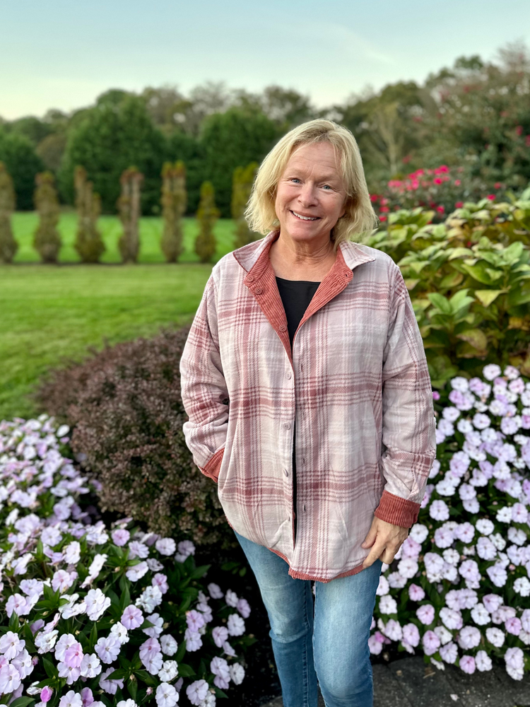 Corduroy Reversible Jacket in Terra Cotta