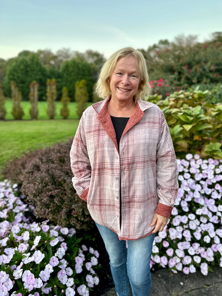 Corduroy Reversible Jacket in Terra Cotta