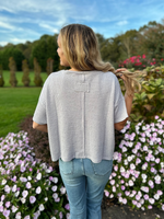Heather Grey Short Sleeve Sweater