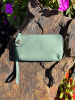 Kendall Crossbody Wristlet in Army Green