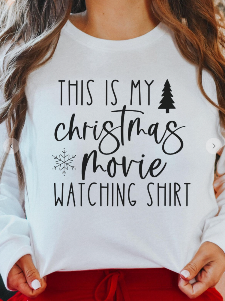 This is My Christmas Movie Watching Long Sleeve Shirt (S-XL)