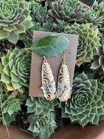 Swirl Dragonfly Earrings in Rust
