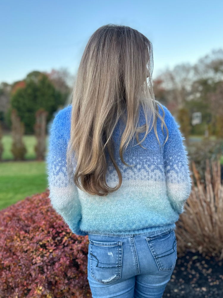 Blue Fuzzy Pullover