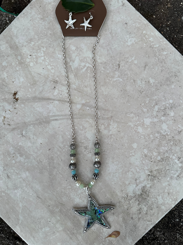 Abalone Starfish Mixed Bed Necklace Set