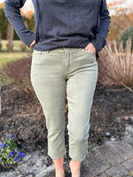 Judy Blue Midrise Dyed Capris in Sage