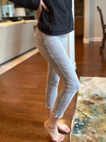 Mineral Wash Cropped Leggings in Silver