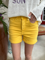 Judy Blue High Waist Tummy Control Shorts in Yellow