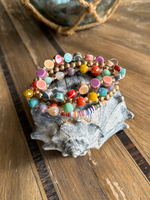 Gold Multicolor Mixed Bracelet Set