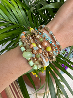 Green Mixed Bead Bracelet Set