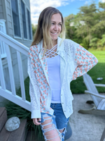 Floral and Lace Boho Long Sleeve Top