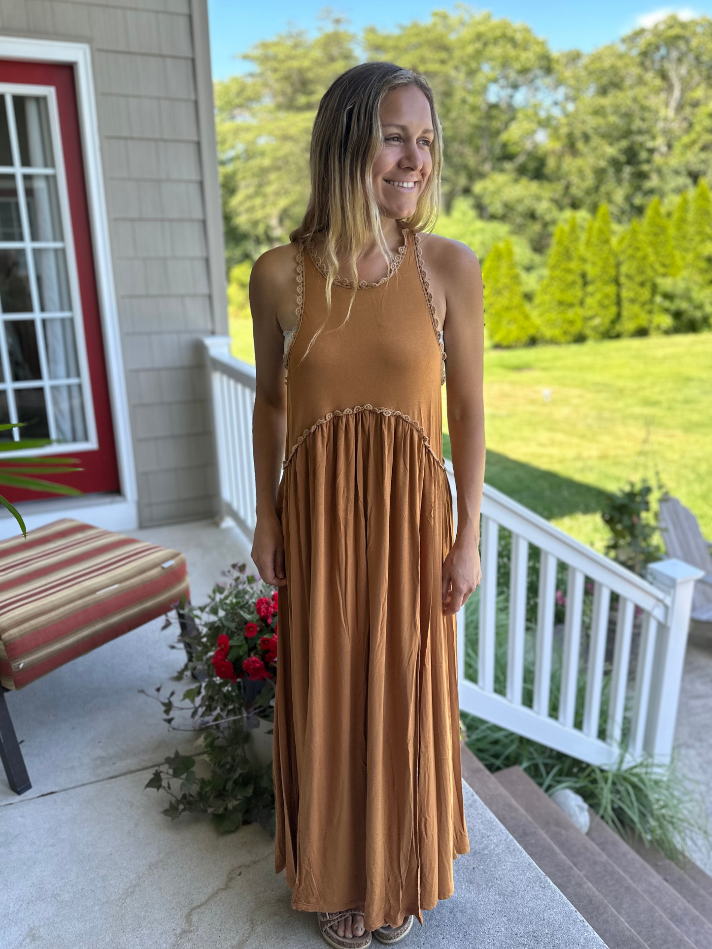boho sleeveless maxi dress Navy Blue Floral Maxi Dress: Sleeveless Rayon Boho Dress