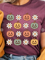 Pumpkin Flower Fall Graphic Tee