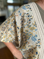 Crochet Mosaic Print Kimono