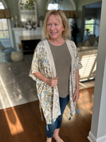 Crochet Mosaic Print Kimono