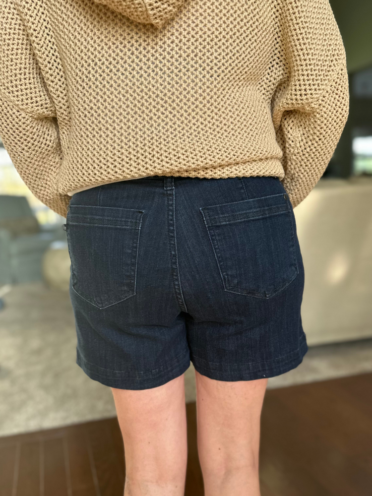 Judy Blue High Waisted Denim Trouser Shorts