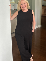 Tank and Pants Lounge Set in Black