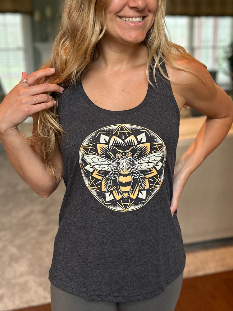 Bee Mandala Racerback Tank