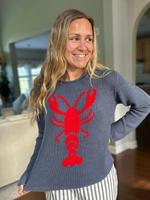 Navy Lobster Sweater