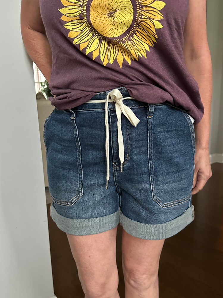 Judy Blue High Waisted Cuff Jogger Shorts
