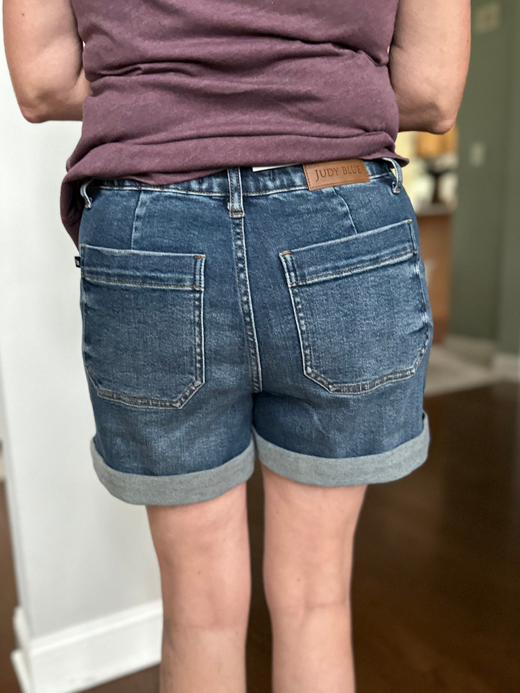 Judy Blue High Waisted Cuff Jogger Shorts