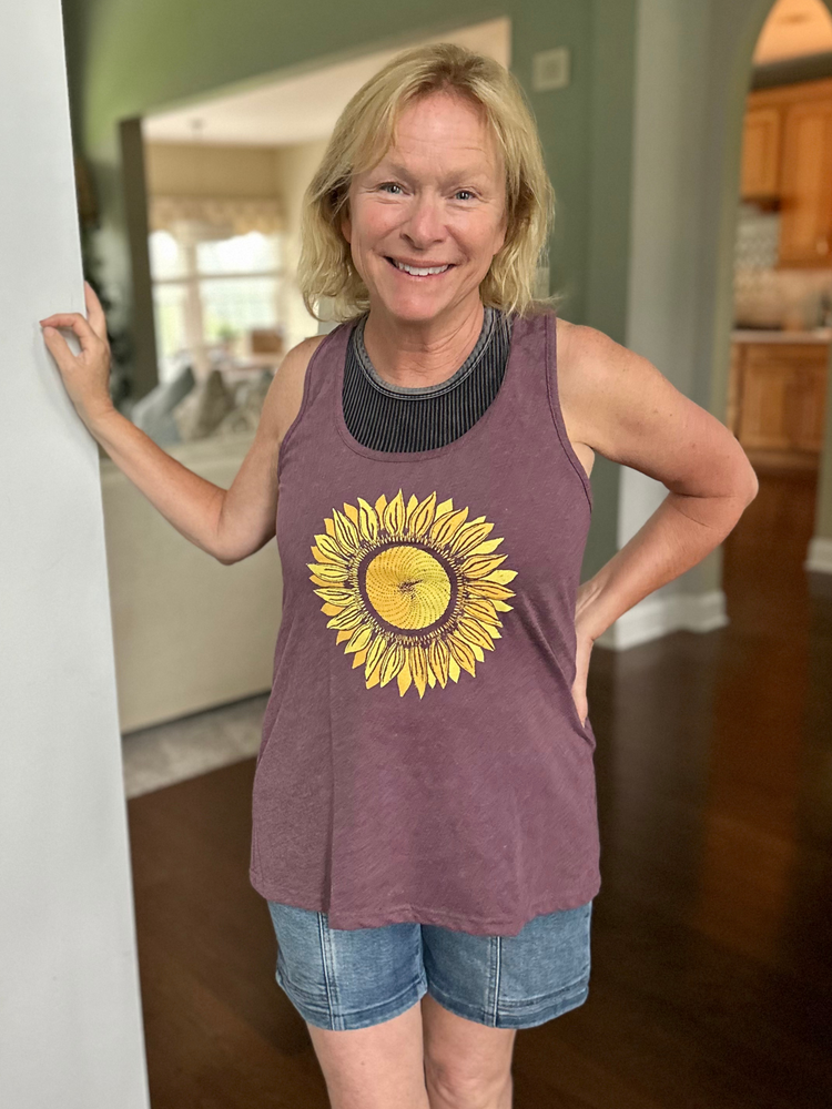 Sunflower Racerback Tank Top