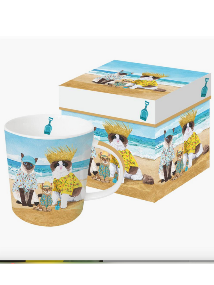Cat's Beach Party Mug In A Box