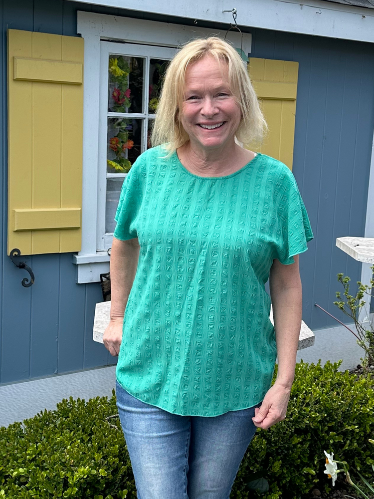 Mint Green Textured Top