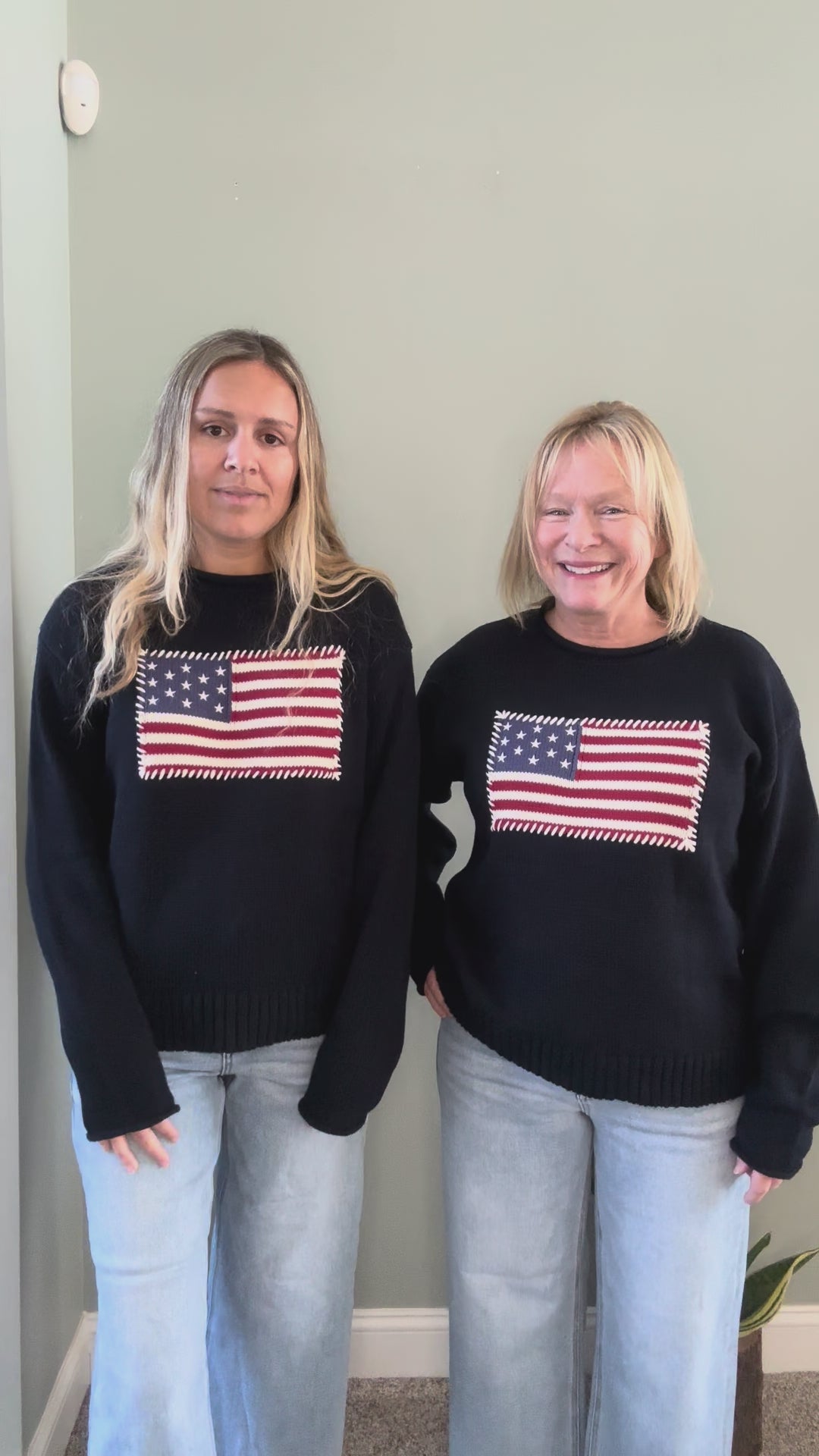 American Flag Sweater in Navy