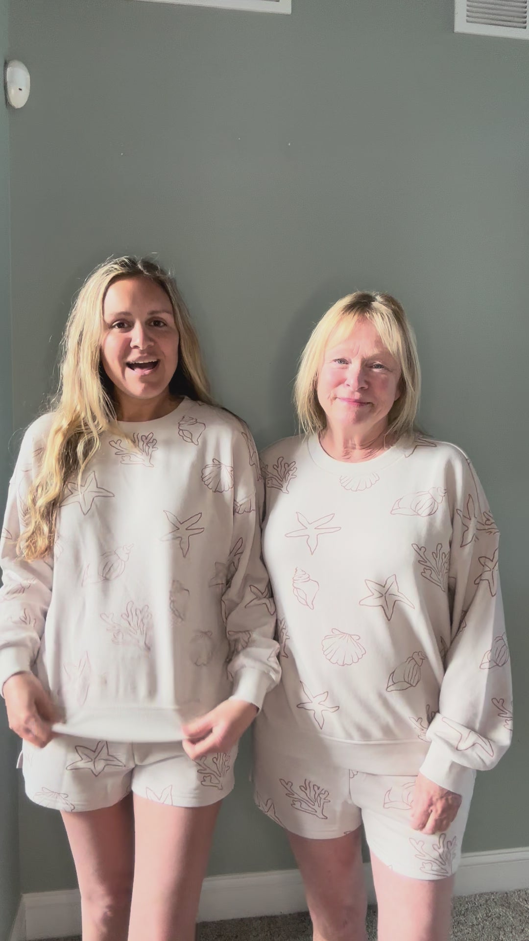 Coastal Khaki Crewneck Lounge Top