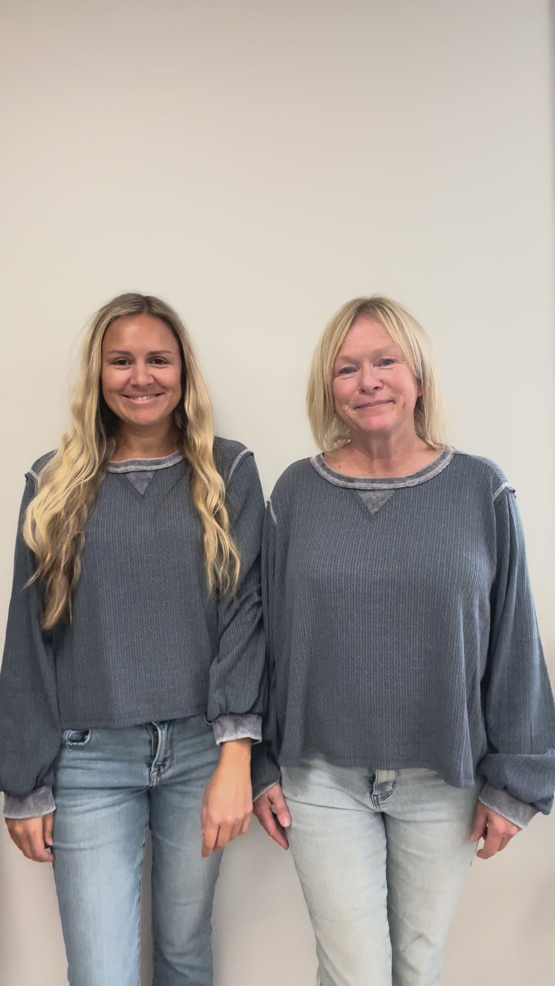 Relaxed Fit Detail Sweater in Navy