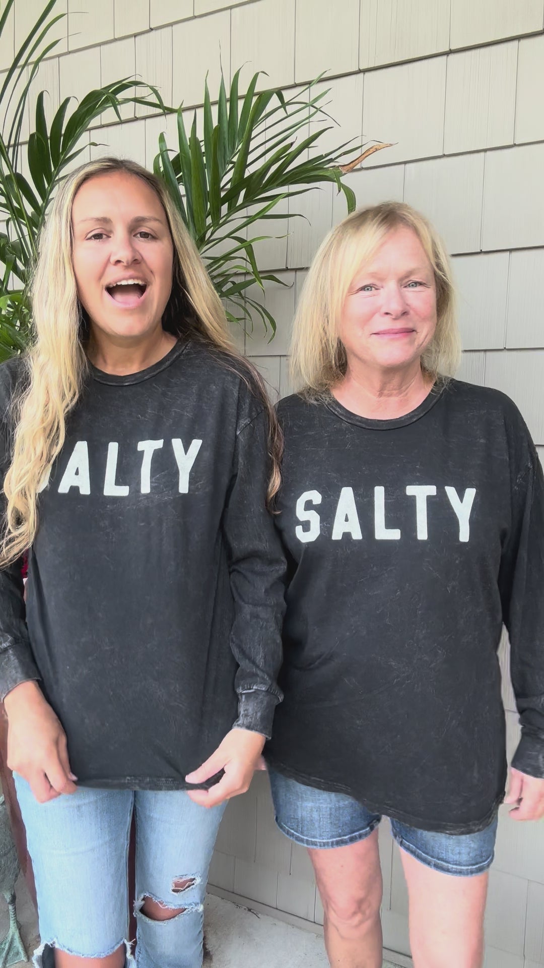 Salty Mineral Wash Long Sleeve Graphic Top
