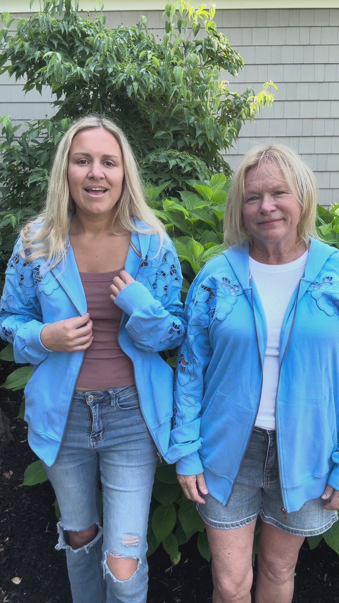 University Full Zip Love Story in Blueberry
