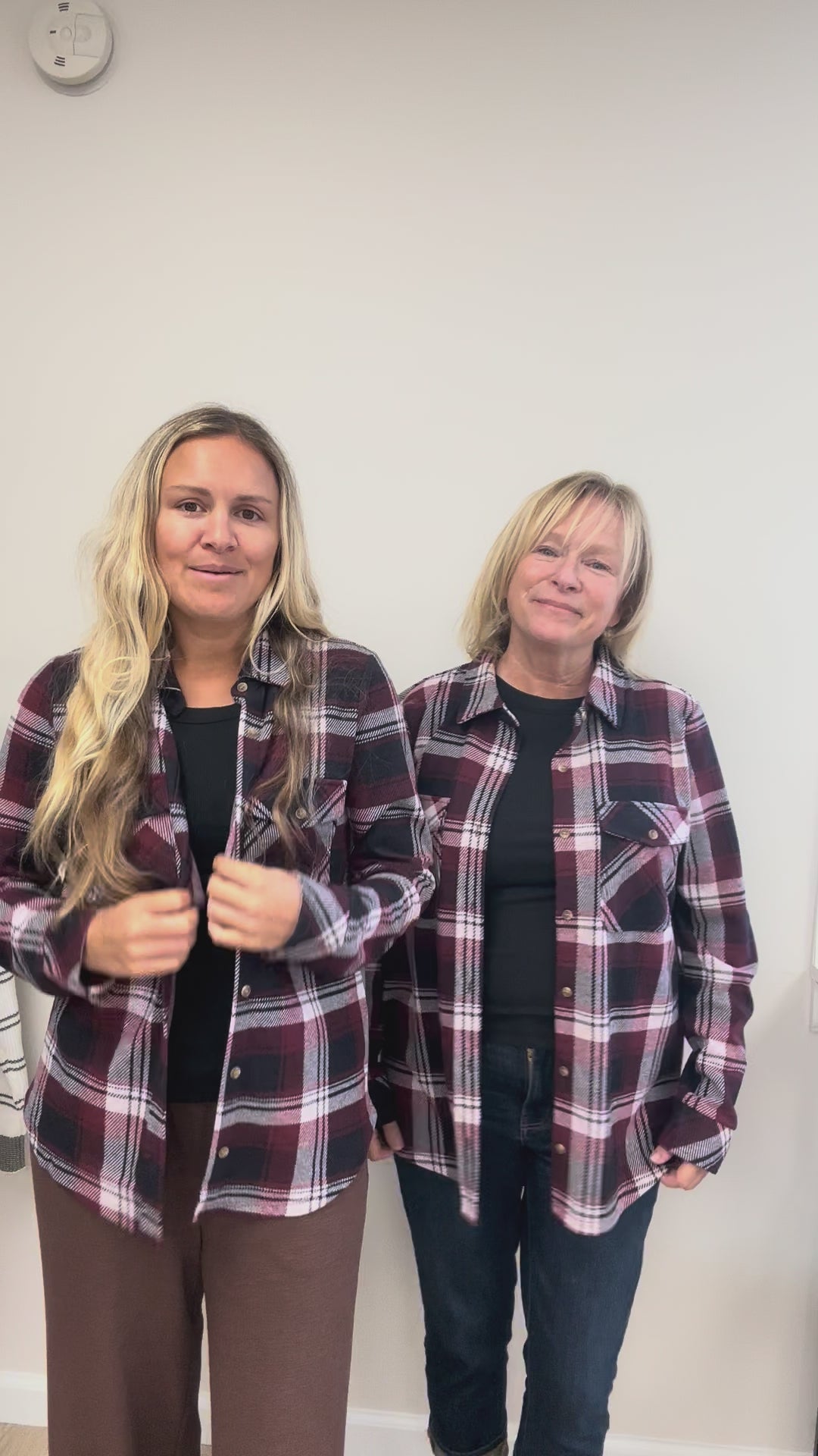 The Cassian Top in Ruby Navy Plaid