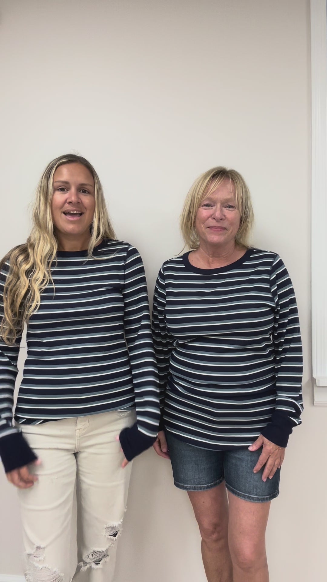 The Stacy Top in Navy Stripe