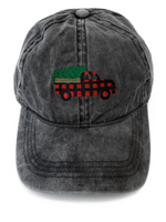 Plaid Truck and Christmas Tree Baseball Cap. - Wild Magnolia