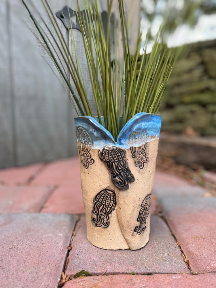 Handmade Coastal Pottery Vases - Wild Magnolia