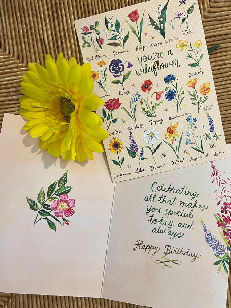 You're A Wildflower Birthday Card