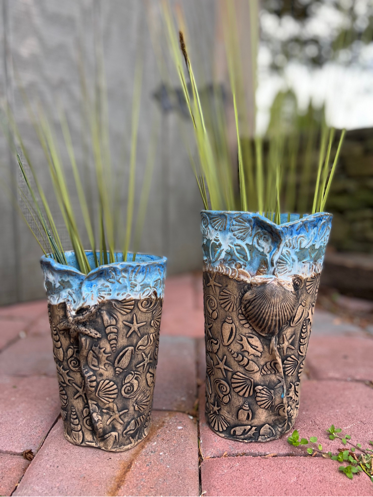 Handmade Coastal Pottery Vases - Wild Magnolia