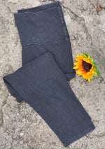Black Mineral Wash Capri Leggings in Plus - Wild Magnolia