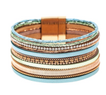 Mixed Media Magnetic Bracelet - Wild Magnolia