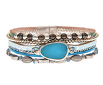 Mixed Media Magnetic Bracelet - Wild Magnolia