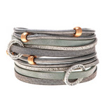Mixed Media Magnetic Bracelet - Wild Magnolia