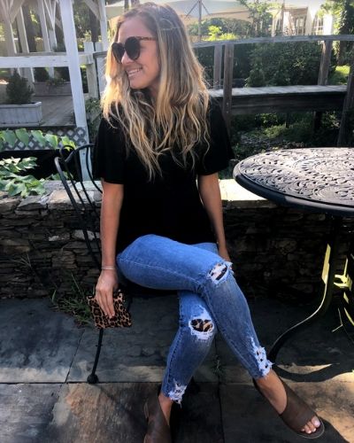 Leopard Patch Ripped Jeans - Wild Magnolia